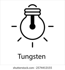 Tungsten Vector icon stock illustration