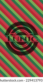Tunic christmas style emblem. Vector Illustration. Detailed. 