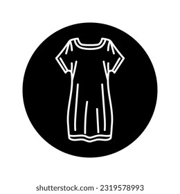 Tunic dress black line icon. Pictogram for web page, mobile app, promo.