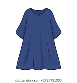Tunic dress illustration vector design art