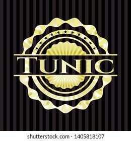 Tunic gold badge or emblem. Vector Illustration. Detailed.