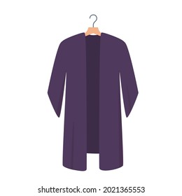 Tunic with hanger, casual clothing, shirt. Vector illustration in flat style
