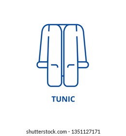 Tunic line icon concept. Tunic flat  vector symbol, sign, outline illustration.