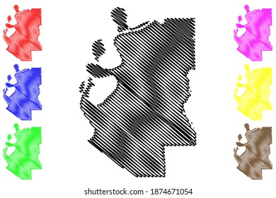 Tunica County, Mississippi (U.S. County, United States Of America, USA, U.S., US) Map Vector Illustration, Scribble Sketch Tunica Map