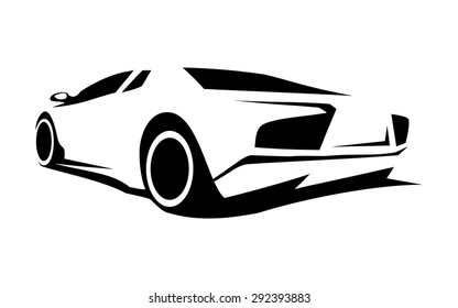 Tuning car silhouette