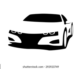 Tuning car silhouette