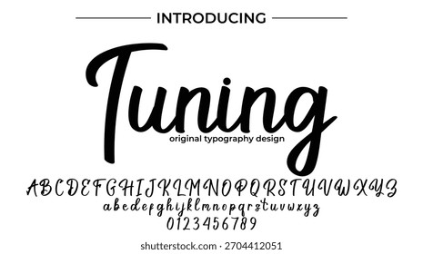 Ajuste - fonte de script elegante para design manuscrito suave e tipografia criativa