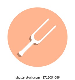 Tuning fork badge icon. Simple glyph, flat vector of music icons for ui and ux, website or mobile application
