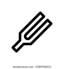 Tuning fork. Editable stroke vector icon.