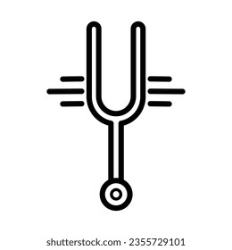 Tuning fork  free music icon vector design illustration