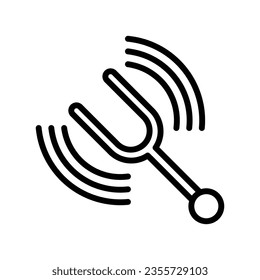 Tuning fork  free music icon vector design illustration