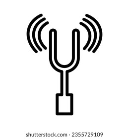 Tuning fork  free music icon vector design illustration