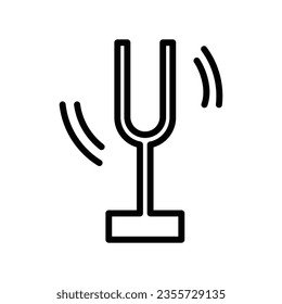 Tuning fork  free music icon vector design illustration