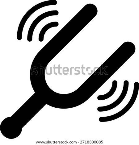tuning fork glyph icon illustration vector