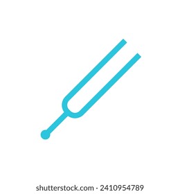 Tuning fork icon. From blue icon set.