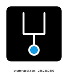 Tuning fork icon. Concept of music, sound, and frequency.