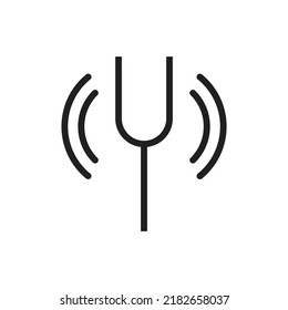 Tuning fork icon design. vector illustration