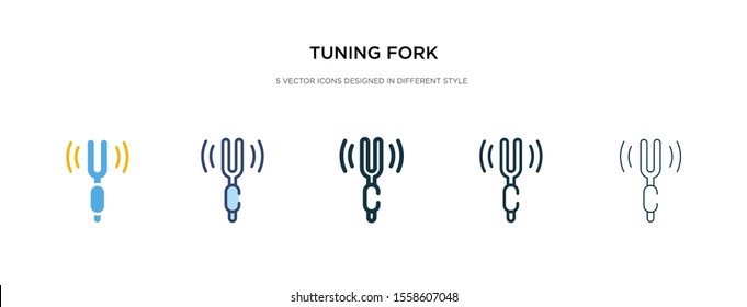 tuning fork icon in different style vector illustration. two colored and black tuning fork vector icons designed in filled, outline, line and stroke style can be used for web, mobile, ui