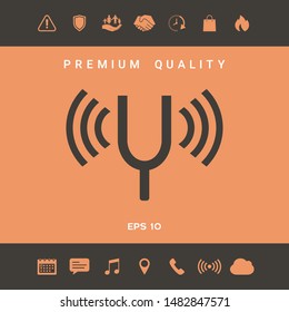 Tuning fork icon. Elements for your design