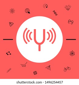 Tuning fork icon. Elements for your design