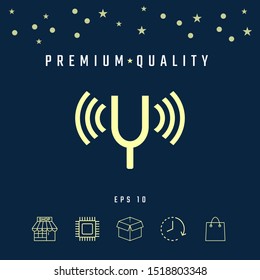 Tuning fork icon. Elements for your design