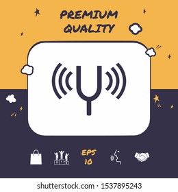 Tuning fork icon. Elements for your design