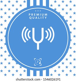Tuning fork icon. Elements for your design