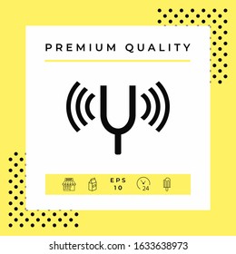 Tuning fork icon. Elements for your design
