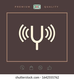 Tuning fork icon. Elements for your design