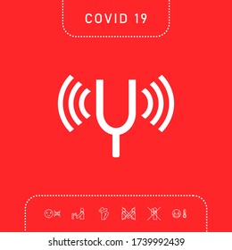 Tuning fork icon. Elements for your design