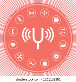 Tuning fork icon. Graphic elements for your design