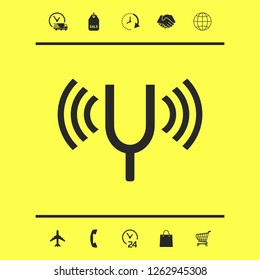 Tuning fork icon. Graphic elements for your design