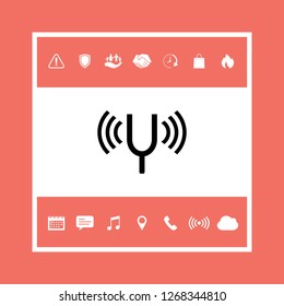 Tuning fork icon. Graphic elements for your design