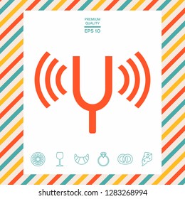 Tuning fork icon. Graphic elements for your design