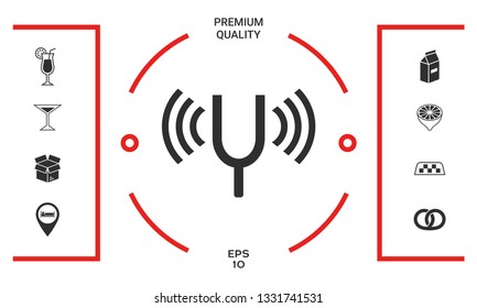 Tuning fork icon. Graphic elements for your design