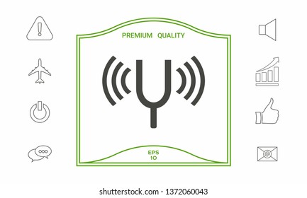 Tuning fork icon. Graphic elements for your design