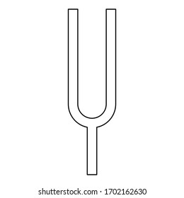 
Tuning fork icon illustration vector. Science experiment icon.
