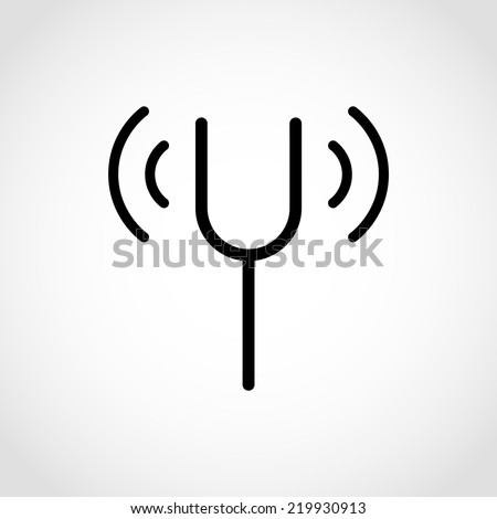 Tuning fork Icon Isolated on White Background
