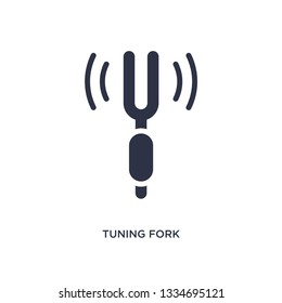 tuning fork icon. Simple element illustration from music concept. tuning fork editable symbol design on white background. Can be use for web and mobile.