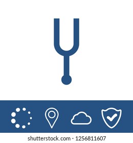 tuning fork icon stock vector illustration flat design