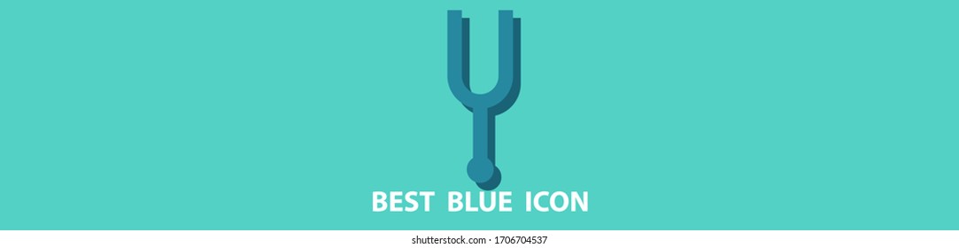 tuning fork icon stock vector illustration flat design.