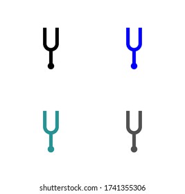 tuning fork icon stock vector illustration flat design.