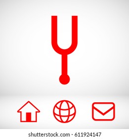 tuning fork icon stock vector illustration flat design