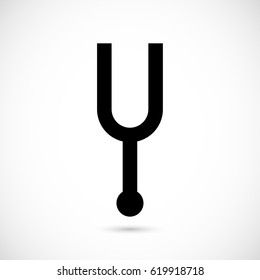 tuning fork icon stock vector illustration flat design