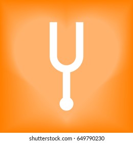 tuning fork icon stock vector illustration flat design