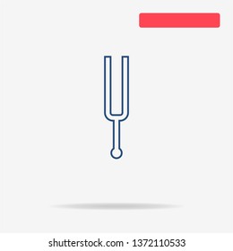 Tuning fork icon. Vector concept illustration for design.
