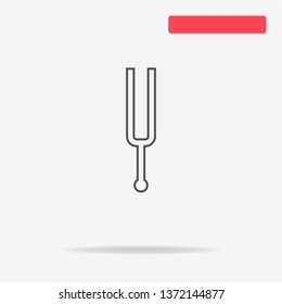 Tuning fork icon. Vector concept illustration for design.
