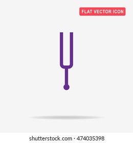Tuning fork icon. Vector concept illustration for design.