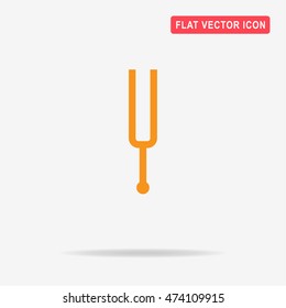 Tuning fork icon. Vector concept illustration for design.