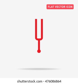 Tuning fork icon. Vector concept illustration for design.